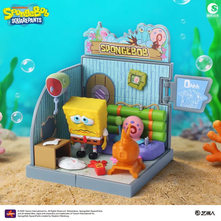 【新品】海绵宝宝比奇堡失常系列盲盒潮流玩具手办桌面摆件礼物