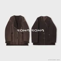 溶溶【暮光琥珀】RONGRONG 100绵羊毛颗粒绒翻领两面穿皮草外套5531