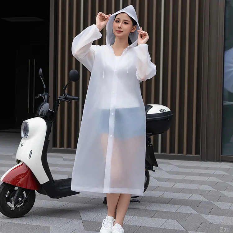 防水长款旅行雨衣男女成人雨披连体便携雨衣EVA户外时尚徒步