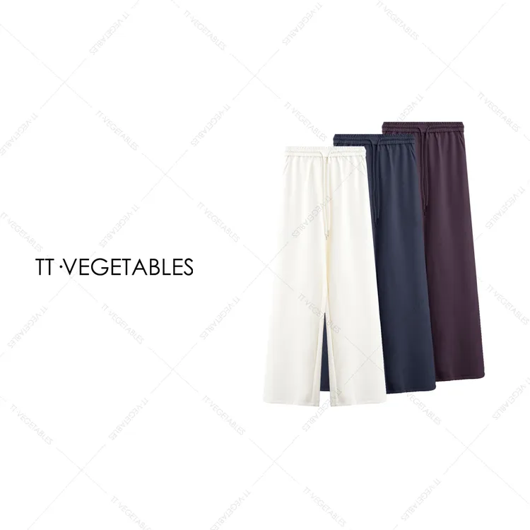 TT・VEGETABLES【序白】画纯 休闲裤简约阔腿裤百搭直筒裤子521029