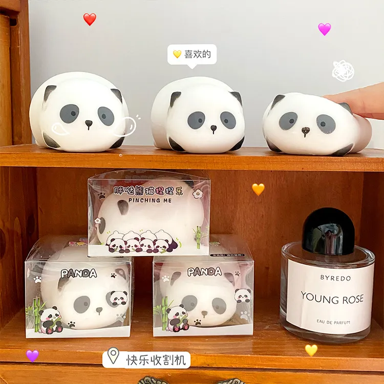 创意可爱熊猫捏捏乐学习工作解压玩具减压慢回弹地摊发泄玩具