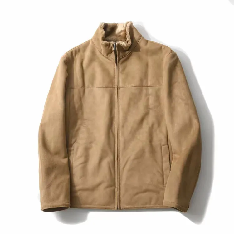 秋冬季男士复古阿美咔叽风保暖立领加绒外套