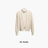 【街头风】25年精纺绵羊毛假两件女新款高级感套头针织毛衣LDS1920