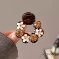 Y20花花钻钻小抓夹马尾夹半扎发抓夹