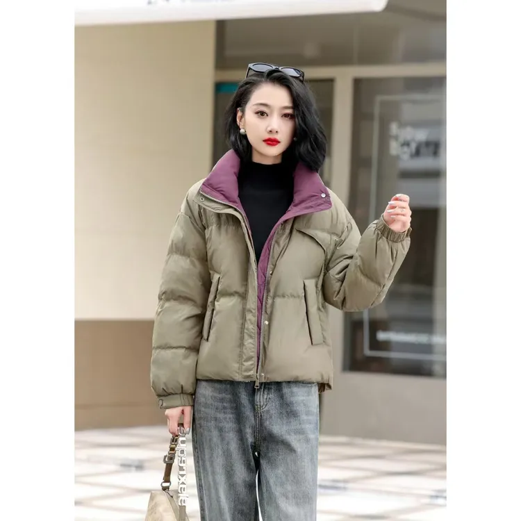 2025年冬季新款 加厚90白鹅绒服外套 撞色鹅绒服