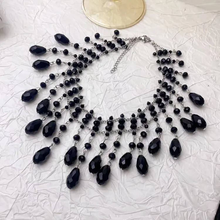 铜合金项链 【赫本】复古宫廷风水晶项链