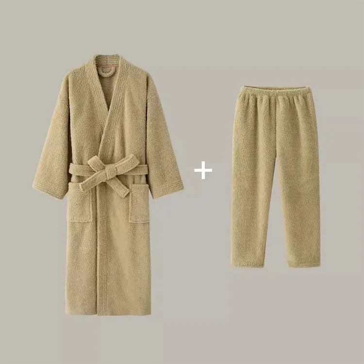【专属】睡袍女2025秋冬季新款情侣睡衣浴袍长款珊瑚绒家居服