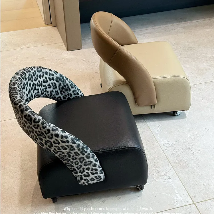 2中古风轻奢单人落地靠背椅小户型客厅家用异形靠背阳台舒适沙发