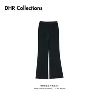 豆豆6【微喇小黑裤】莫代尔时尚百搭秋款中高腰休闲裤女-DQ1633