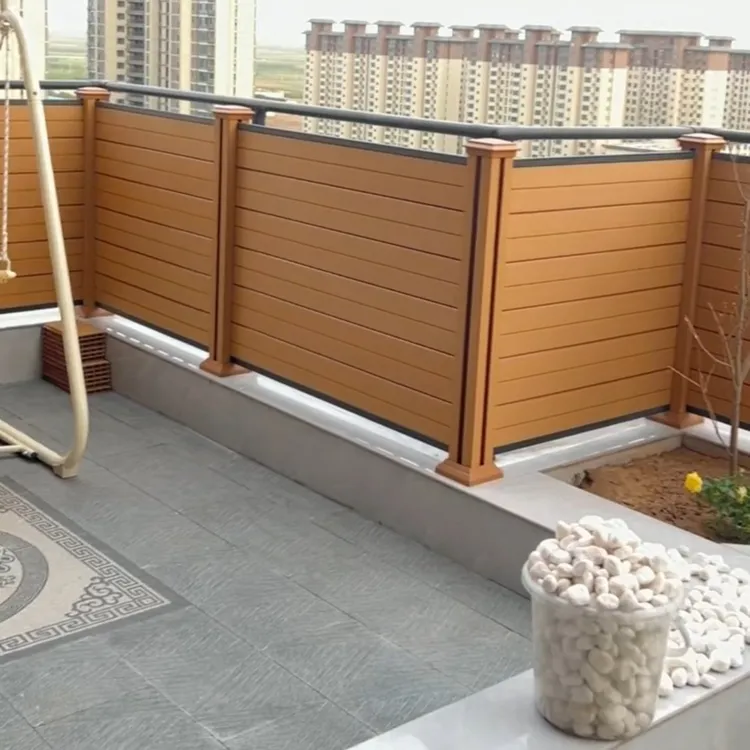 楼顶花园庭院露台二代铝合金塑木围栏护栏庭院（咨询下单）