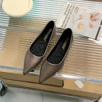 JP-56新款尖头软底平底单鞋女士通勤浅口小众法式一脚蹬女鞋