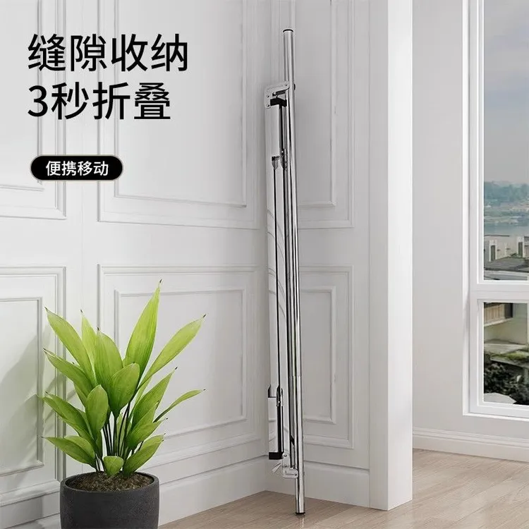 折叠衣架晾衣架摆地摊落地式晾晒被架阳台加厚可伸缩衣服架挂衣架