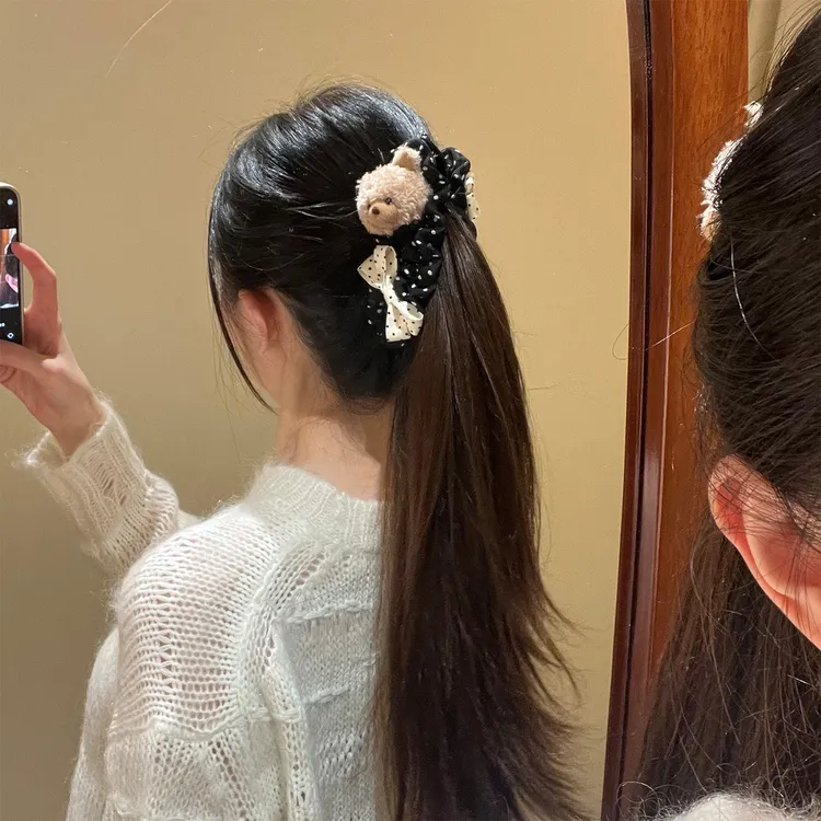 日韩少女可露丽香蕉夹后脑勺盘发夹马尾夹竖夹蝴蝶结发卡头饰发饰