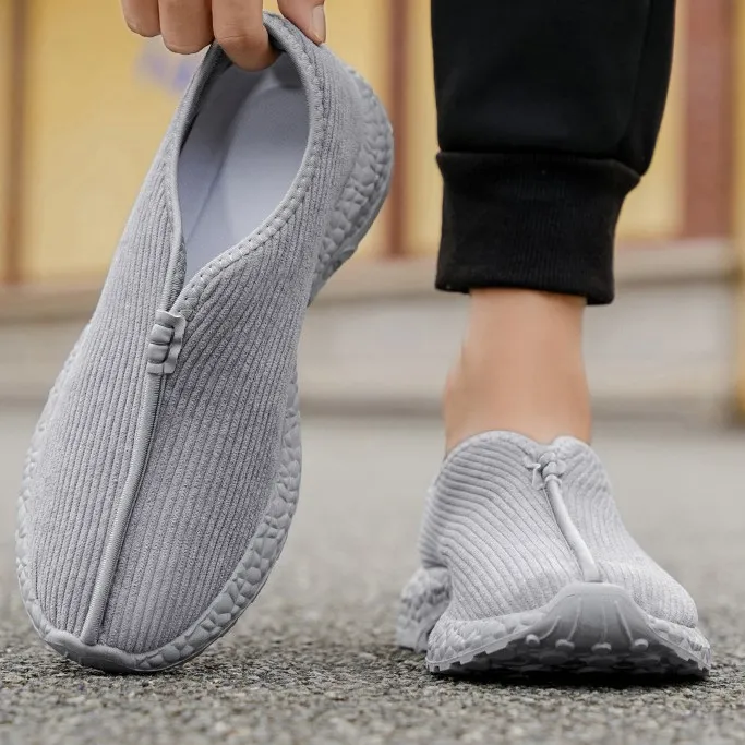 僧鞋老人鞋男鞋居士和尚鞋透气软底春秋季老北京布鞋一脚蹬健步鞋