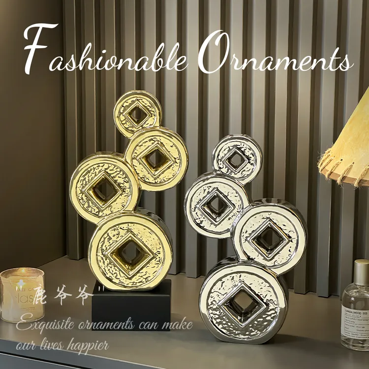 创意招财八方来财摆件客厅酒柜电视机柜办公室玄关家居高级装饰品