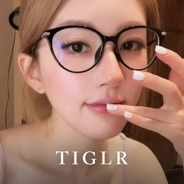 帝格勒赵露思同款韩系猫眼黑框眼镜女近视可配有度数防蓝光眼睛架