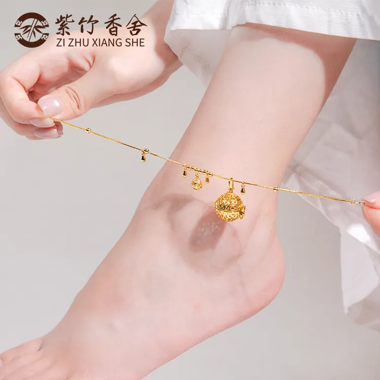 【送五福（宫铃）脚链】古法手工蜜丸饰品香囊脚链古风寓意足链不掉色