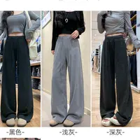 糯米裤女2025早秋新款高腰显瘦宽松垂感休闲小个子秋冬阔腿裤
