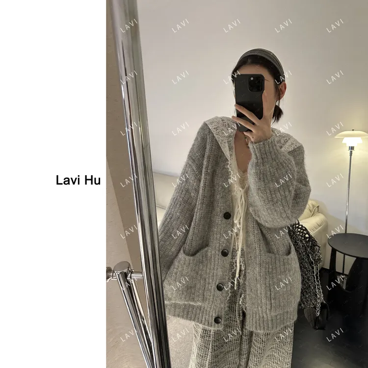 云屿间 毛衣毛针织衫V领针织衫时尚针织C0508