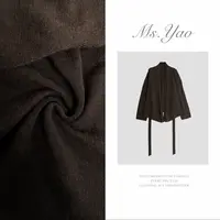 Ms·Yao【疏影行】雅丹慵懒风绑带设计长袖开衫826