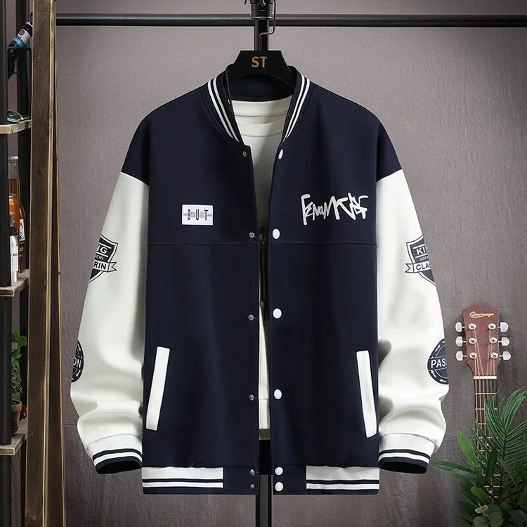 潮牌开衫卫衣男棒球服春秋季2025新款外套青少年学生休闲酷帅夹克
