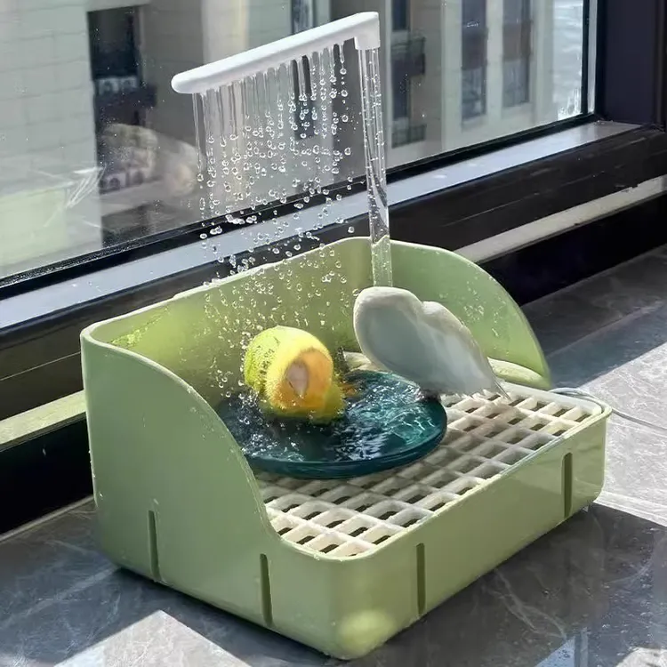鹦鹉洗澡神器自动循环流水淋浴盆玄凤牡丹等小鸟用品玄凤鹦鹉