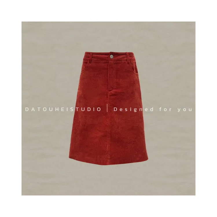 【DATOUHEI 秋冬新品】“圣诞节"中长款灯芯绒中裙D225G21411