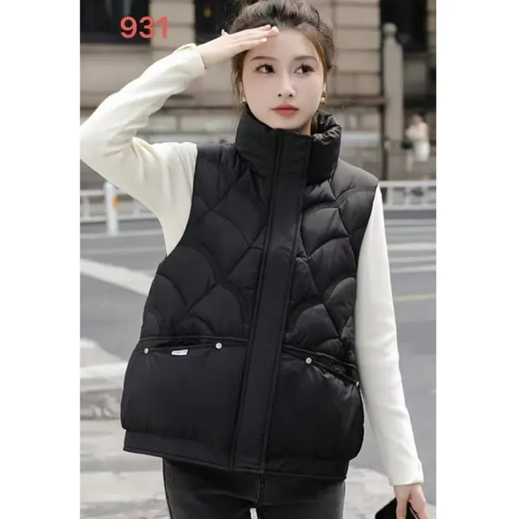931棉马甲女冬宽松短款女士马夹外穿保暖
