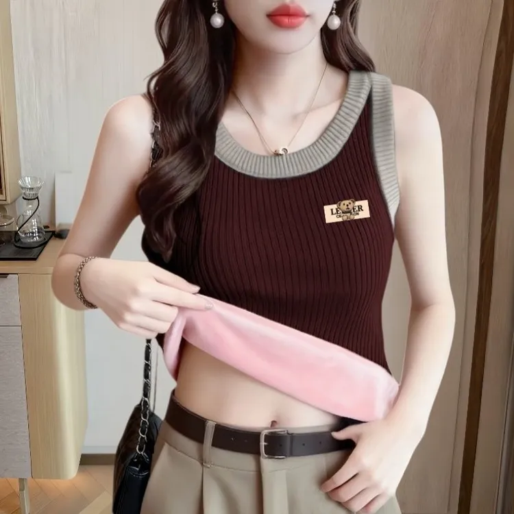 保暖内搭背心女士加绒加厚冬2025新爆款小t吊带打底衫美背内上衣