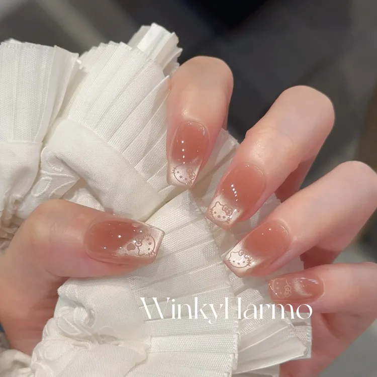 软喵轻糖 温涵 预售 此度 短椭圆 中椭圆 长椭圆手工穿戴甲10片