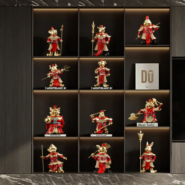 马年十二生肖摆件天兵天将鼠牛虎兔龙蛇马羊猴鸡狗猪守护生日礼物