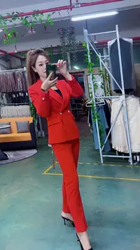 一姐【20939红色西装】千金财阀ins风洋气衣服女