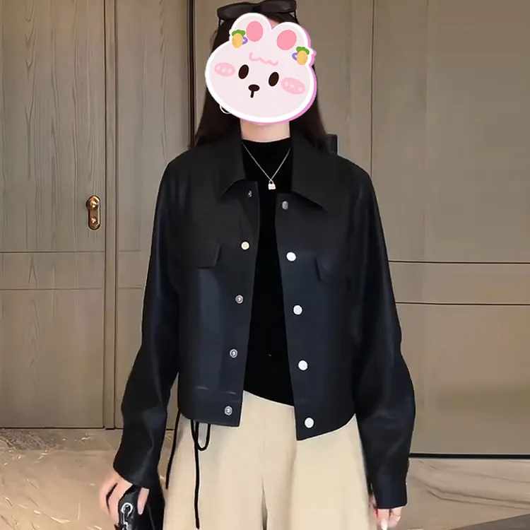 黑色皮衣外套女秋季2025新款高级感复古网红炸街爆款短款机车服潮