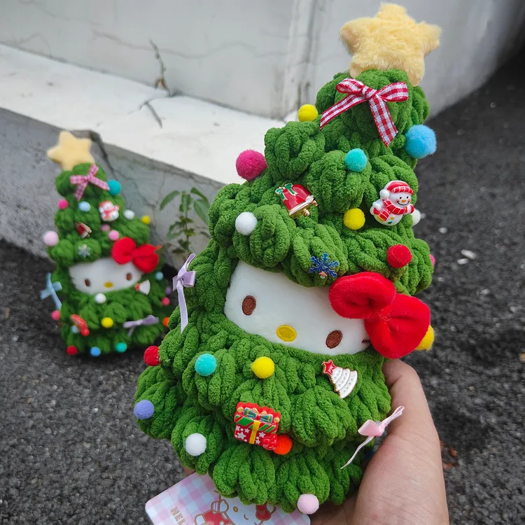 【仓趣】正版HelloKitty毛绒玩偶一棵圣诞树可爱圣诞节礼物摆件