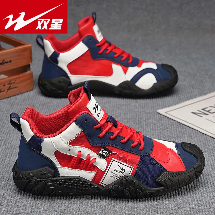 双星男鞋子男款休闲潮鞋冬季2025爆款马丁靴子男士原创小众赛车鞋