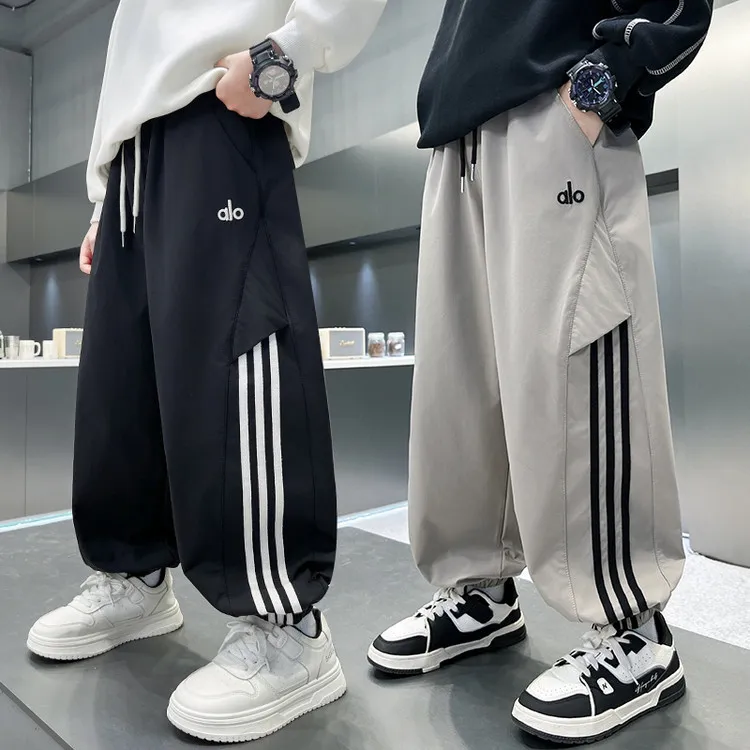 裤子休闲春秋字母印花男童中大童