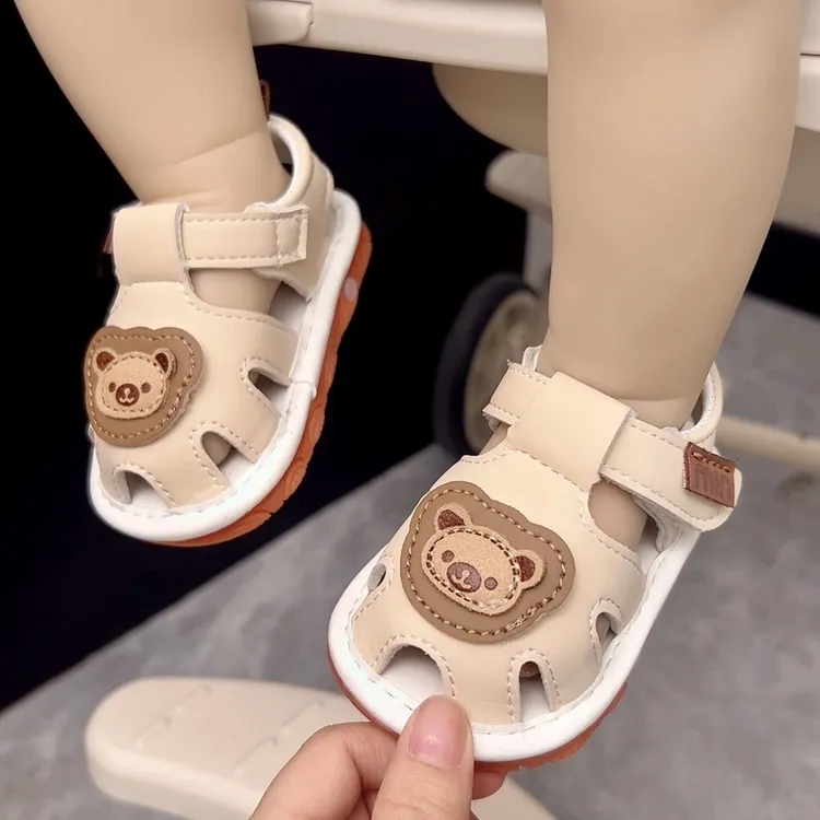 【哈尼】夏季学步鞋凉鞋男女1-2岁婴儿鞋子宝宝软底防滑幼童叫叫鞋