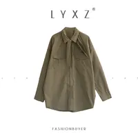 LYXZ x 【质感新色】新款宽松女装领带搭衬衫式中长款外套79756