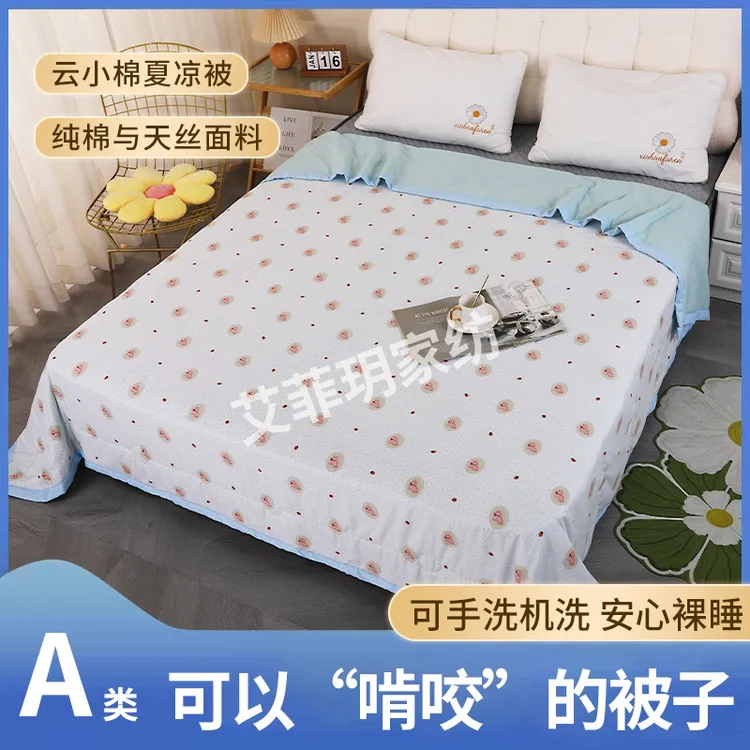 《艾菲玥》A类云小棉夏被夏季双倍亲肤卡通母婴级可机洗纯棉空调被