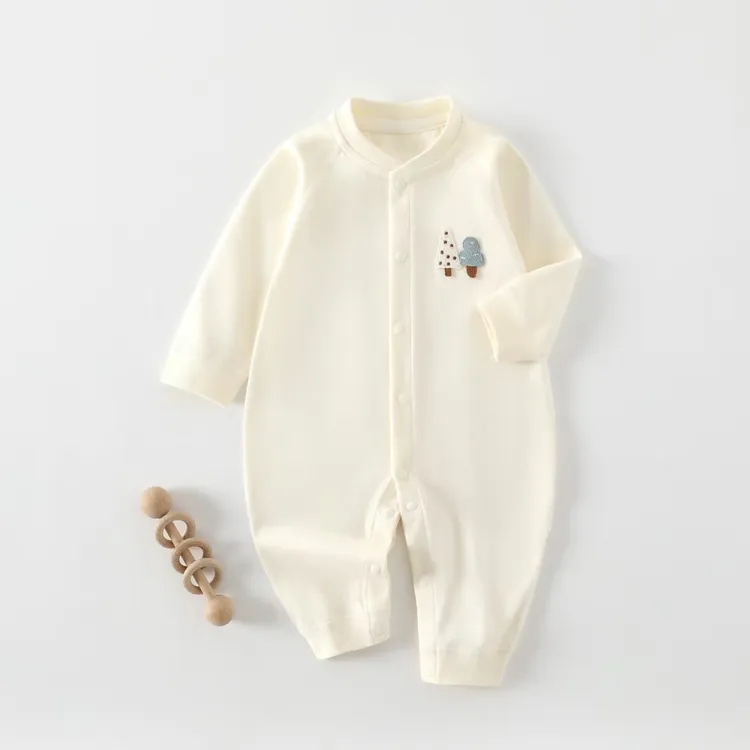 【拍2件送三角巾】婴幼儿棉长袖无骨衣服四季连体衣睡衣春秋打底