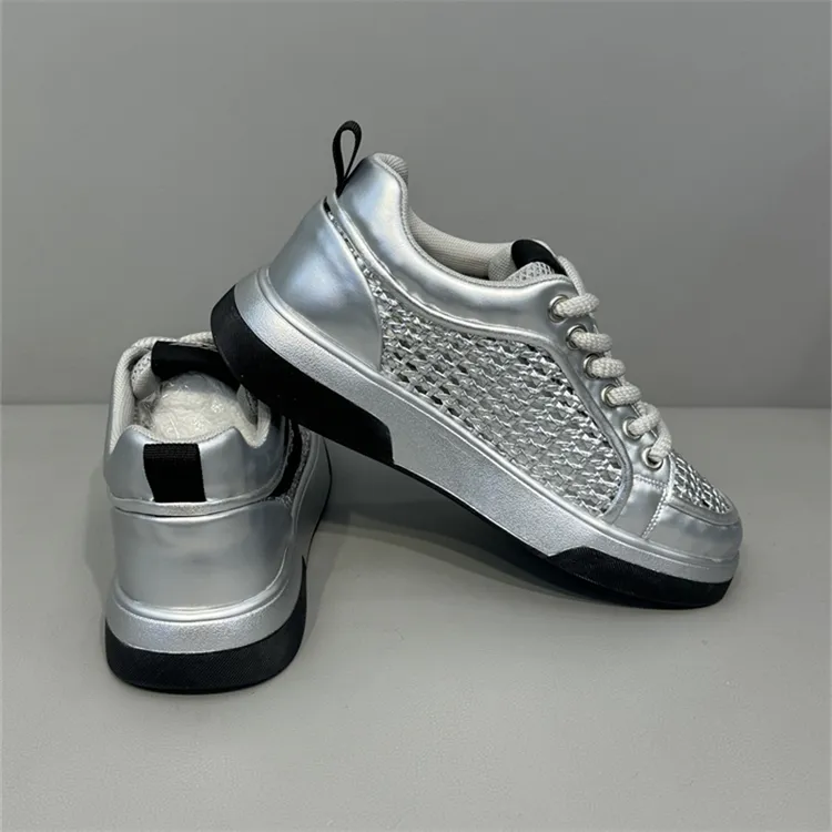 板鞋平跟夏季透气小白鞋舒适百搭潮流休闲潮鞋厚底镂空韩系男鞋