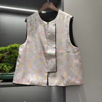 中式马甲复古传统改良秋季女装宽松马夹上衣6603
