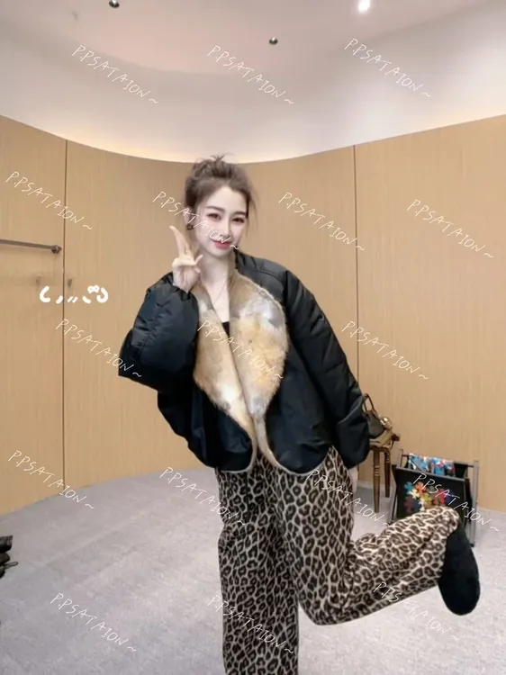 PP 2025 | 星沉晓按  琥珀流光风青根貂黑色羽绒服外套59159