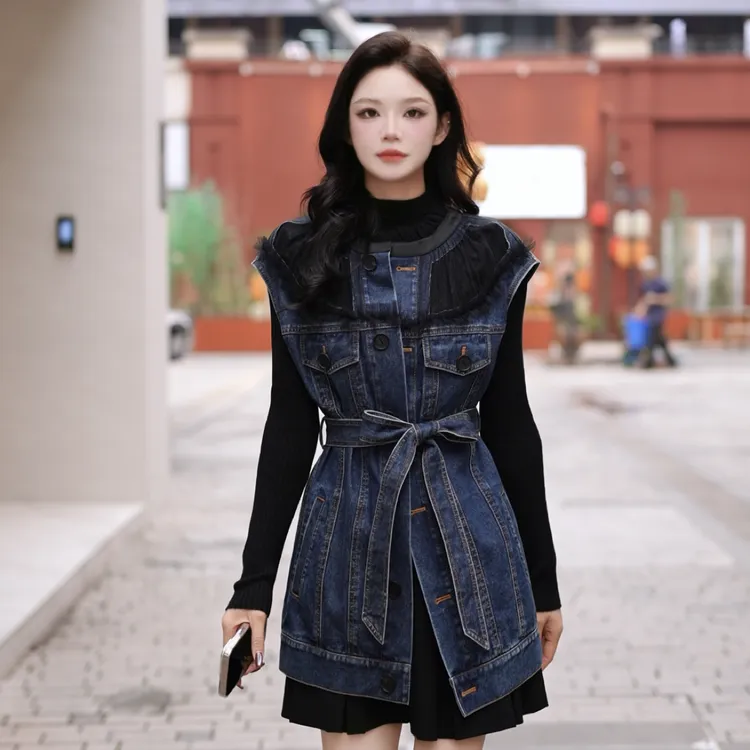 AMASS/阿玛施25设计感牛仔外套欧若风新款时尚牛仔百搭外套540004