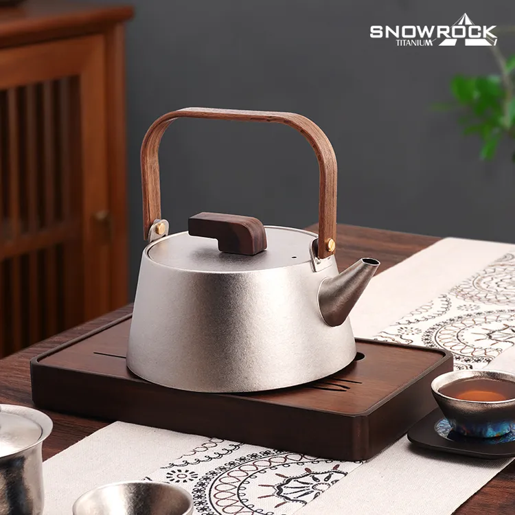 瑕疵800ml纯钛茶壶（两款可选，配收纳网兜）