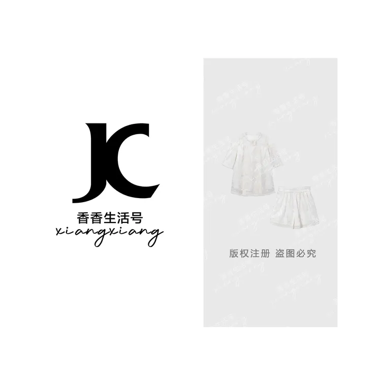 【香香严选】“半岛情书”蕾丝刺绣上衣搭配短裤露肩甜美精致小衫6533