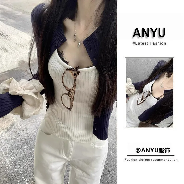 大码女装春季套装女2025新款纯欲辣妹开衫吊带背心牛仔裤三件套潮