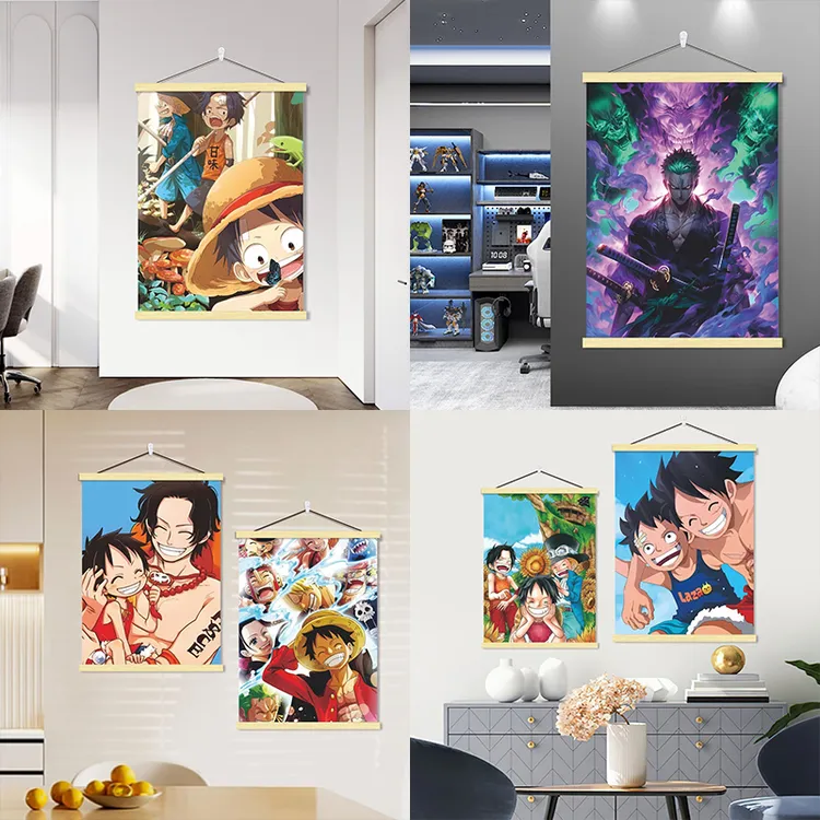 海贼王路飞挂画索隆艾斯电竞装饰画航海王儿童房玄关卧室卡通挂画