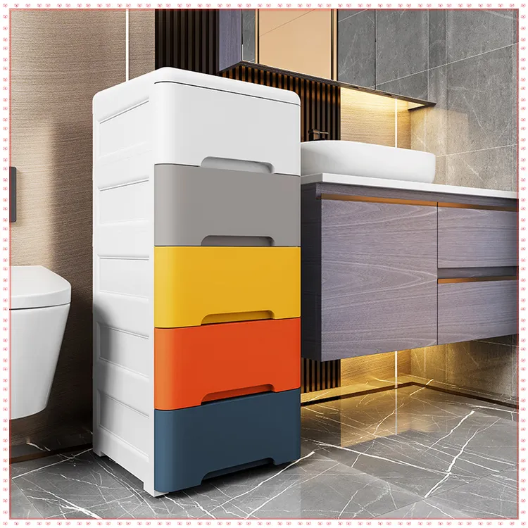 家用收纳箱夹缝收纳柜子抽屉式厨房缝隙卫生间窄储物柜置物架边柜