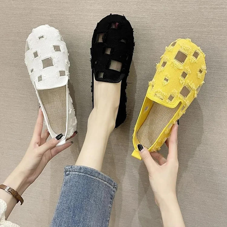 老北京布鞋女鞋平底单鞋休闲工作鞋女黑色软底跳舞网鞋妈妈鞋防滑